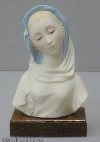  circa 1960s MADONNA WITH BLUE VEIL ON BASE by Cybis