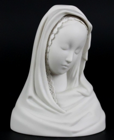 early 1970s MADONNA bust in white bisque by Cybis