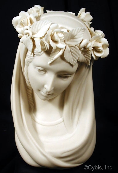 circa 1990s Cybis QUEEN OF ANGELS without base 11 inches high