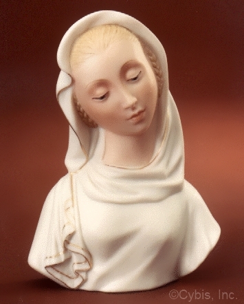 circa 1989 MADONNA bust in white and gold by Cybis