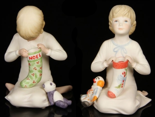 1980 and 1983 Holiday Children by Cybis