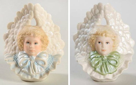 1986 Cybis Angel Ornament in two colorways
