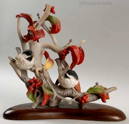 AUTUMN DOGWOOD WITH CHICKADEES by Cybis