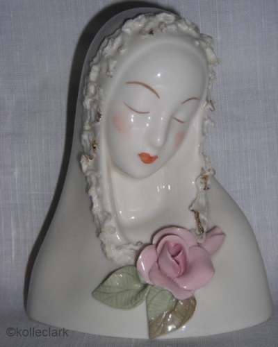 glazed MADONNA with rose circa 1950 by Cybis