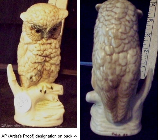 BABY OWL artist proof in brown by Cybis