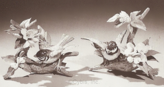 BRIDLED TITMOUSE pair by Cybis