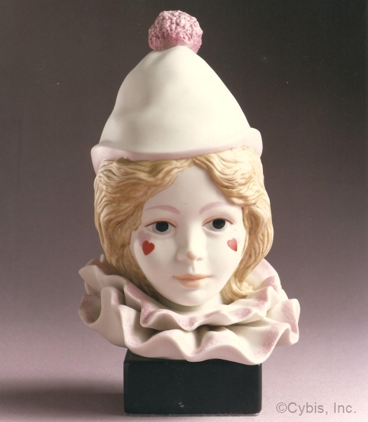CHILD CLOWN HEAD VALENTINE by Cybis