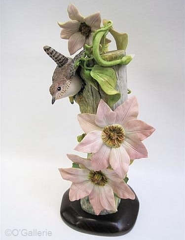 CLEMATIS WITH HOUSE WREN by Cybis