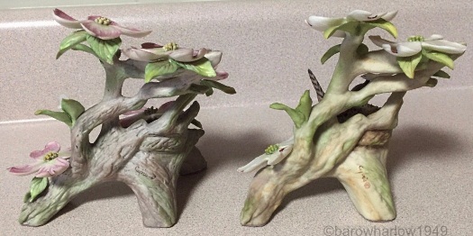 comparison of Wood Wren and Pink Dogwood with Butterfly