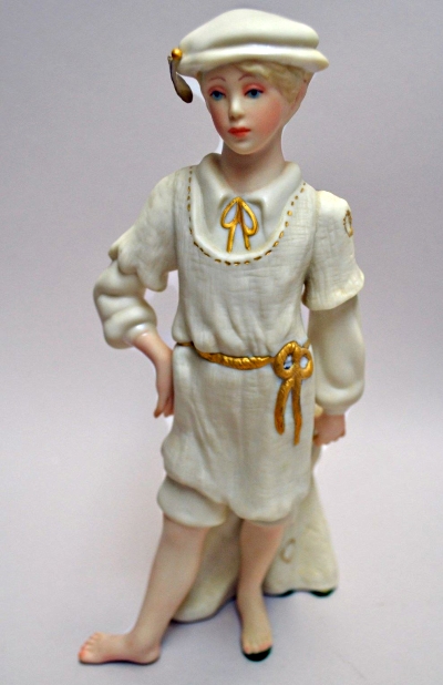 Cybis Pauper in white with gold