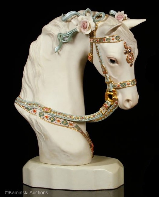 Decorated Horse Head SATIN by Cybis