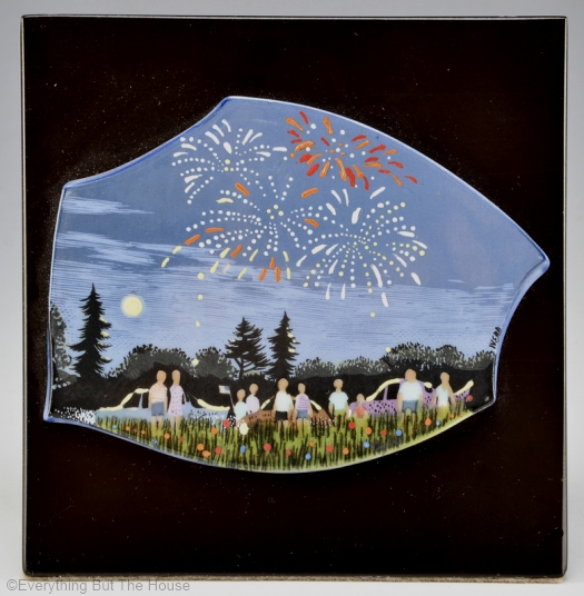 INDEPENDENCE CELEBRATION Limnette plaque by Cybis