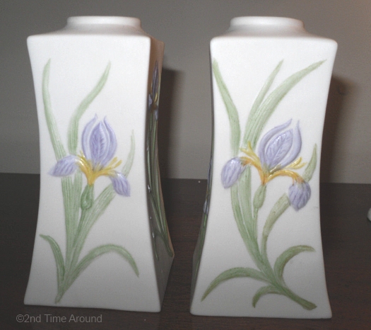 IRIS CANDLESTICKS by Cybis