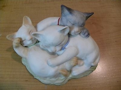 kittens Taffy Toffee and Tiger by Cybis in an unusual colorway