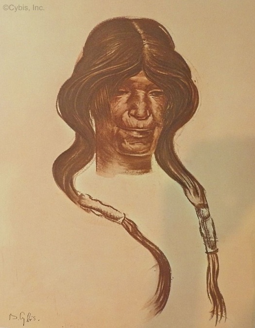 OLD WOMAN Hopi portrait by Cybis Folio One