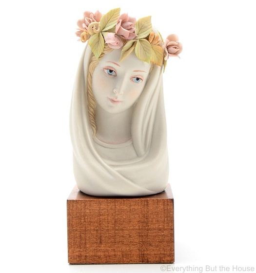 MADONNA QUEEN OF ANGELS with blue eyes by Cybis