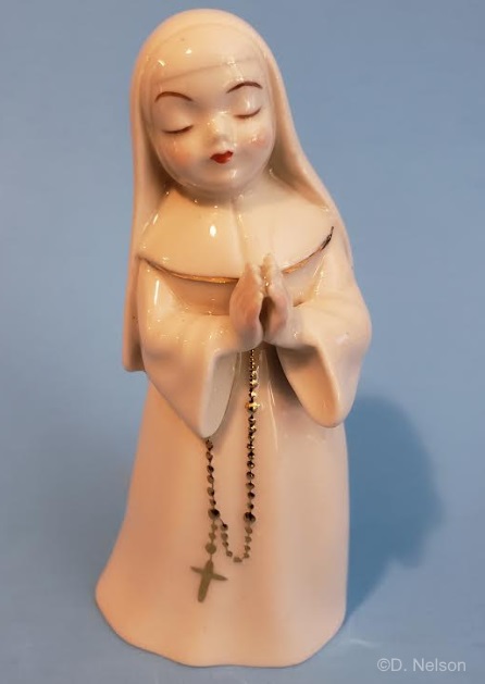 PRAYING NUN by Cybis circa 1950s view 1