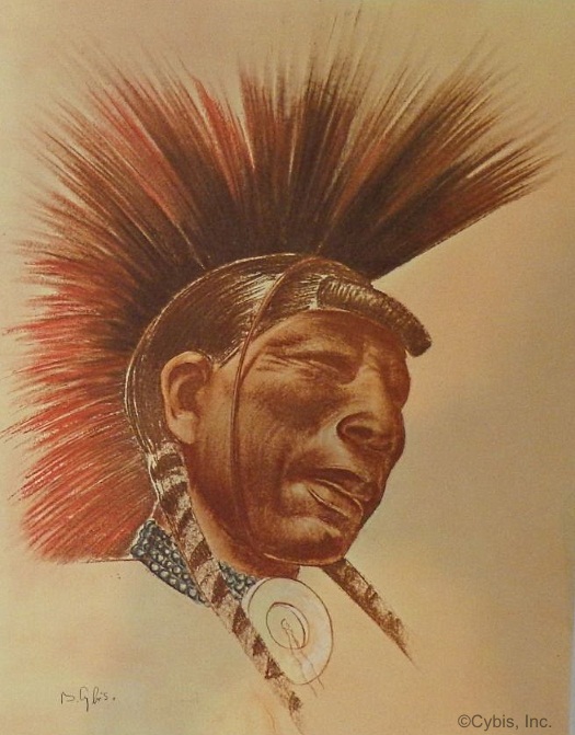 TIMELESS RITUAL Taos warrior portrait by Cybis Folio One