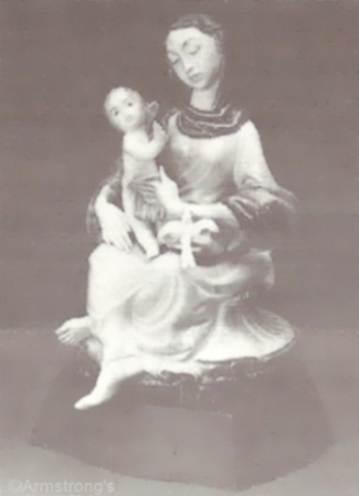 HOUSE OF GOLD WITH DOVE madonna and child by Cybis