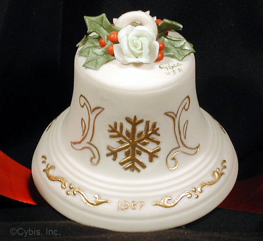 1987 CHRISTMAS BELL by Cybis