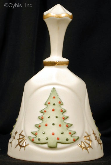 HOLIDAY BELL WITH CHRISTMAS TREE by Cybis