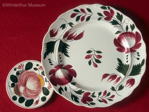 ADAMS ROSE and CABBAGE ROSE plates by Cybis 1940s