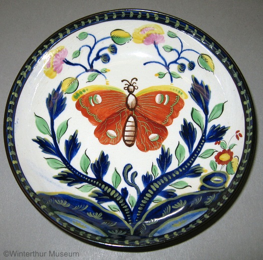 BUTTERFLY MOTIF SAUCER by Cybis 1940s