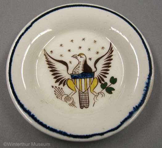 EAGLE CUP PLATE painted by Cybis 1940s