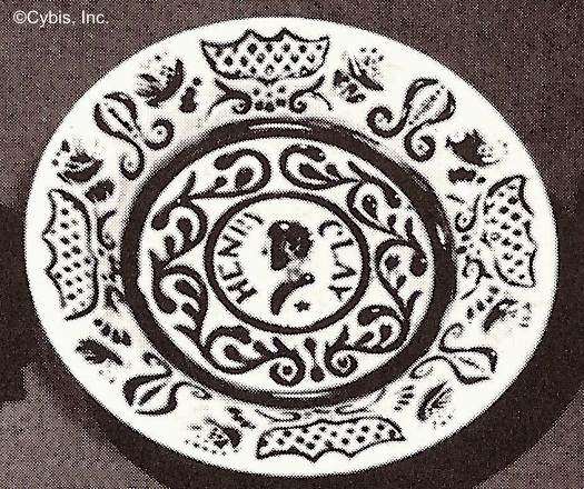HENRY CLAY CUP PLATE by Cybis ca late 1940s