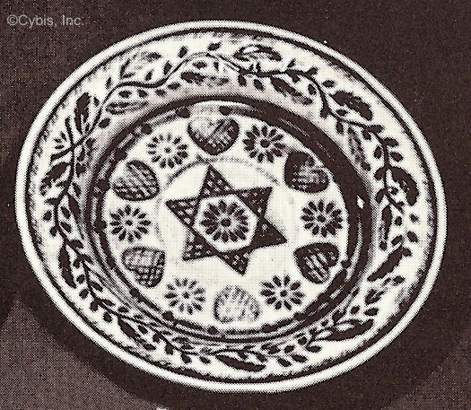 STAR HEARTS AND FLOWERS CUP PLATE by Cybis