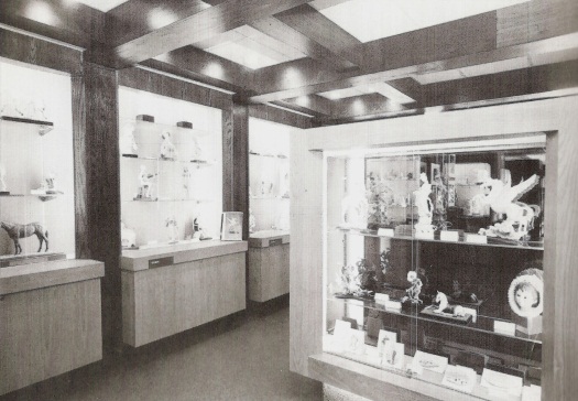 Cybis display room at Brielle Galleries 1976