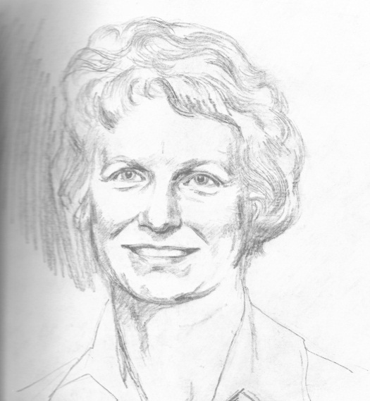 Marylin Chorlton portrait sketch circa 1970s