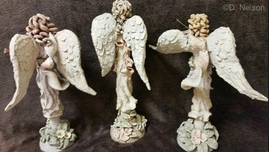 Angelic Orchestra 3 of 6 pieces by Cybis ca 1940s view 2