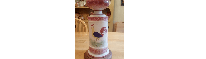 A Cybis Spatterware&nbsp;Lamp